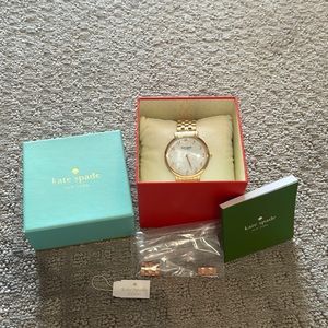Rose gold Kate Spade watch.